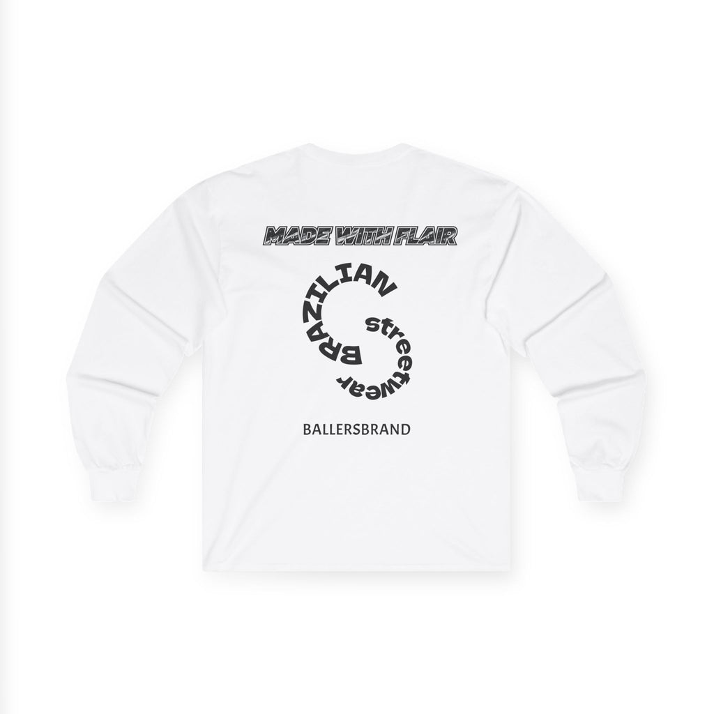 Brazilian Streetwear Long Sleeve Tee — 'Brazilian Streetwear' Graphic Cotton Shirt