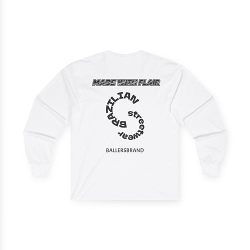 Brazilian Streetwear Long Sleeve Tee — 'Brazilian Streetwear' Graphic Cotton Shirt