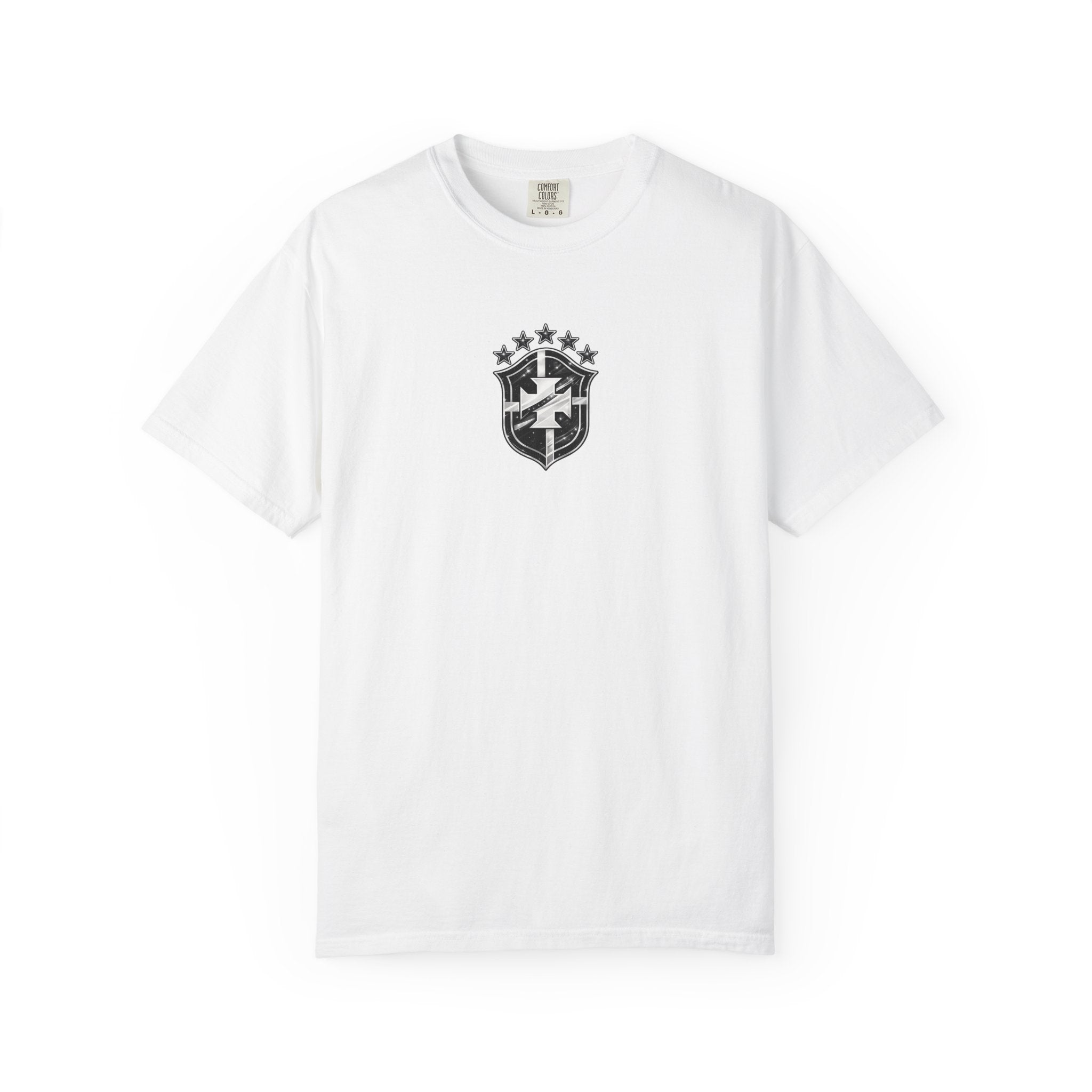 Brazilian Streetwear Crest T-Shirt — “Made With Flair” Graphic Tee